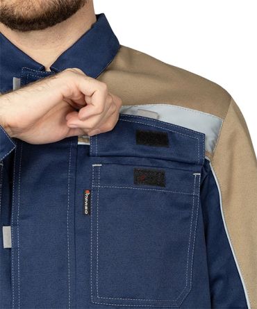 Костюм рабочий мужской Уни-Спец 2 СОП темно-синий/бежевый фото 9