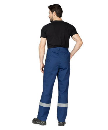 Костюм мужской "Вираж Индастриал" тёмно-синий/василёк (куртка и брюки) фото 10