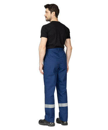 Костюм мужской "Вираж Индастриал" тёмно-синий/василёк (куртка и брюки) фото 9