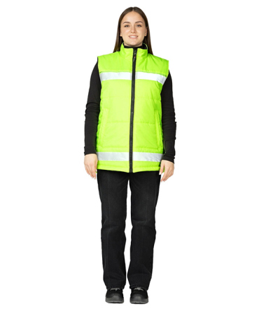 Жилет утеплённый "Хайвиз" желтый фото 3