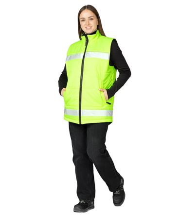 Жилет утеплённый "Хайвиз" желтый фото 5