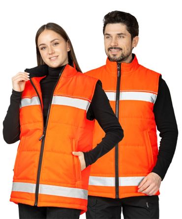 Жилет утеплённый "Хайвиз" оранжевый