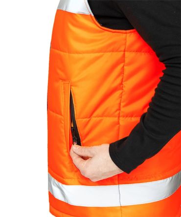 Жилет утеплённый "Хайвиз" оранжевый фото 12