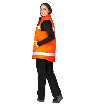 Жилет утеплённый "Хайвиз" оранжевый фото 8