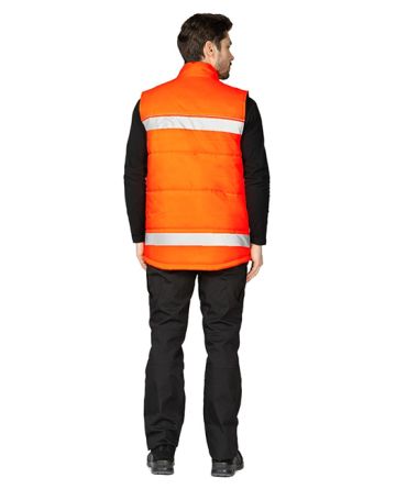 Жилет утеплённый "Хайвиз" оранжевый фото 9