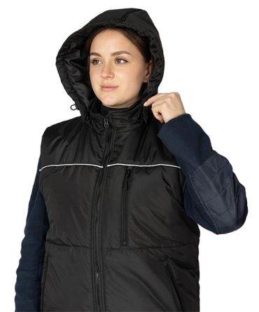 Жилет рабочий утепленный "Кама" черный фото 14