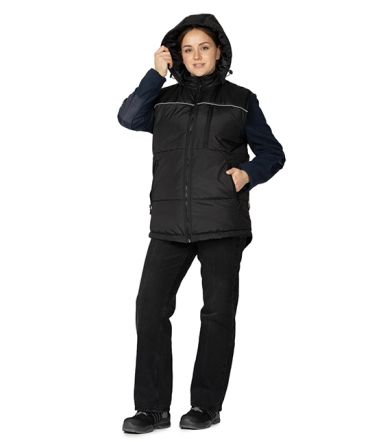 Жилет рабочий утепленный "Кама" черный фото 6