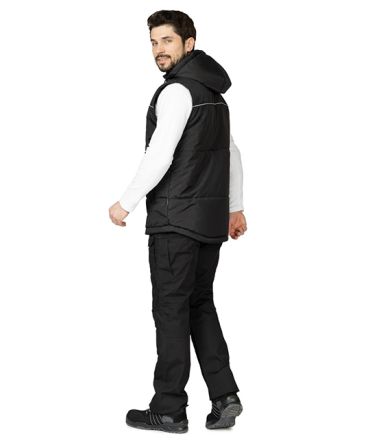 Жилет рабочий утепленный "Кама" черный фото 9