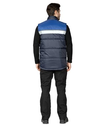 Жилет утеплённый Свирь тёмно-синий/василёк фото 12