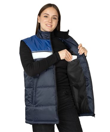 Жилет утеплённый Свирь тёмно-синий/василёк фото 13