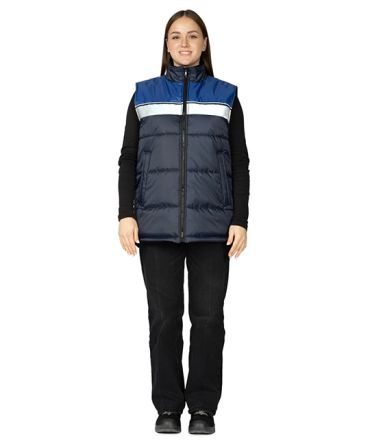 Жилет утеплённый Свирь тёмно-синий/василёк фото 6