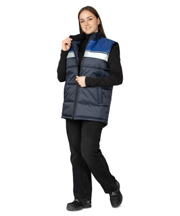 Жилет утеплённый Свирь тёмно-синий/василёк фото 8