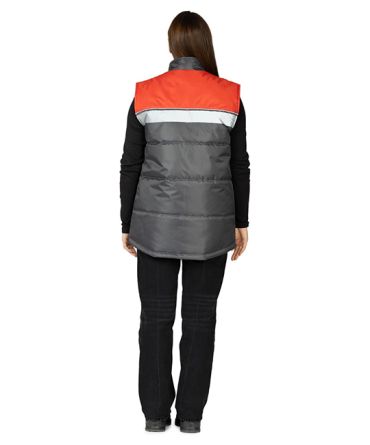 Жилет утеплённый Свирь тёмно-серый/красный фото 10