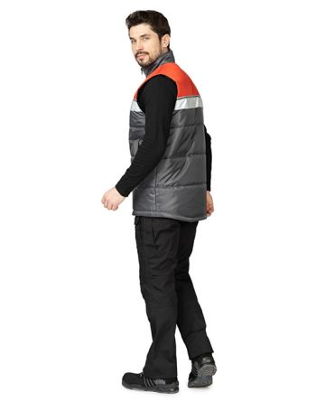 Жилет утеплённый Свирь тёмно-серый/красный фото 7