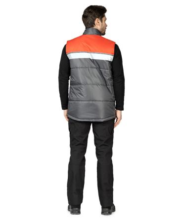 Жилет утеплённый Свирь тёмно-серый/красный фото 9