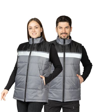 Жилет утеплённый Свирь тёмно-серый/чёрный