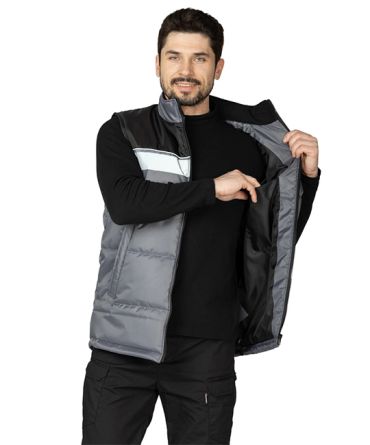 Жилет утеплённый Свирь тёмно-серый/чёрный фото 14