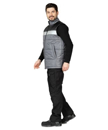 Жилет утеплённый Свирь тёмно-серый/чёрный фото 4